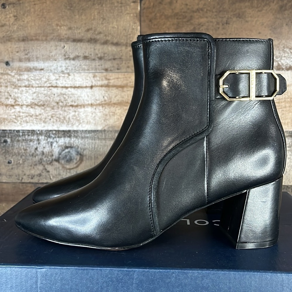 Cole Haan Ettie Buckled Bootie Black Size 6 B - Picture 3 of 10